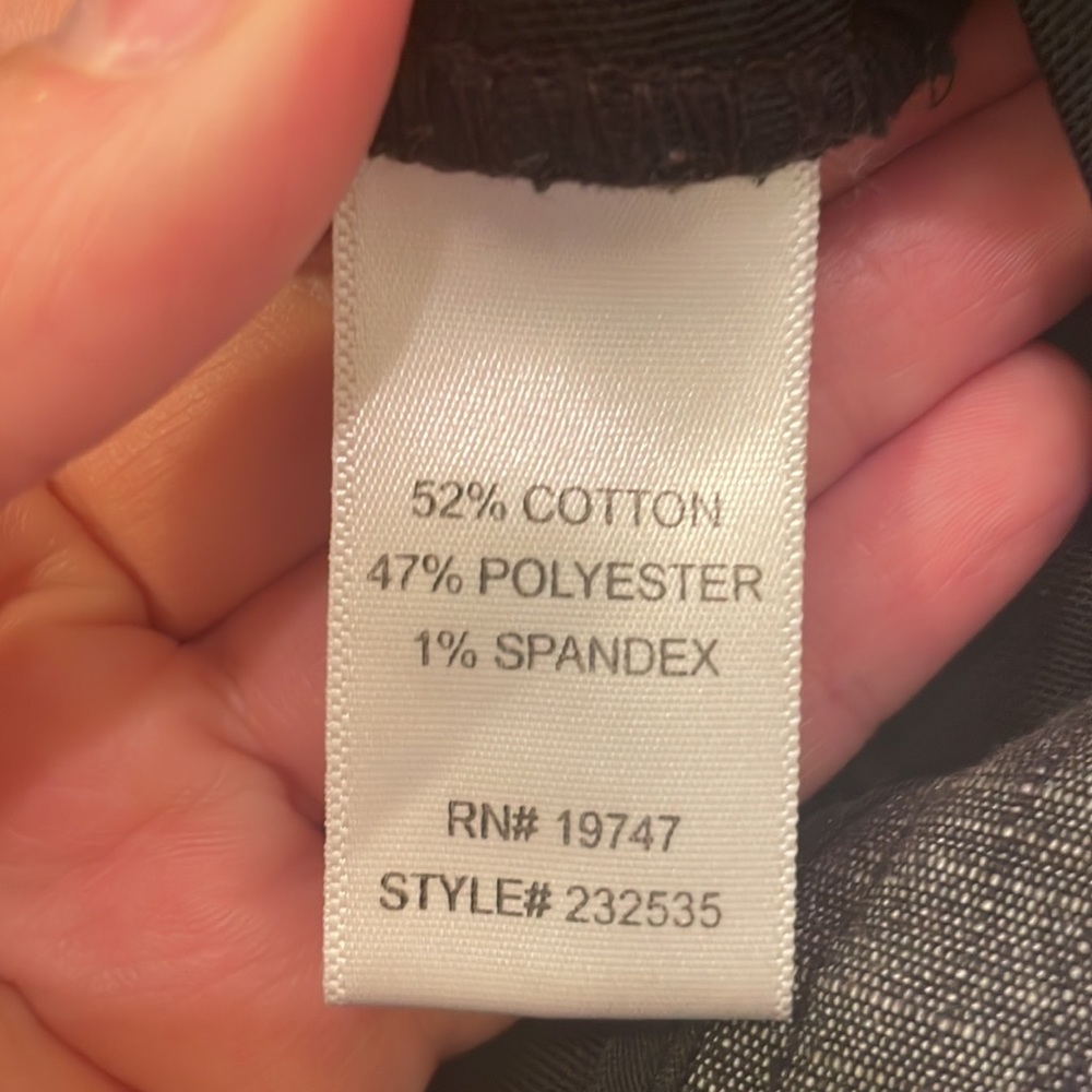 Charcoal Grey straight leg office pants - Picture 6 of 7